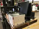 LOT OF LAPTOPS, MODEMS, PRINTER AND MISC. ITEMS ON ONE PALLET.
