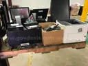 LOT OF LAPTOPS, MODEMS, PRINTER AND MISC. ITEMS ON ONE PALLET.
