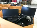 LOT OF MONITORS, KEYBOARDS, MICE AND MISC. ITEMS ON SIX PALLETS.