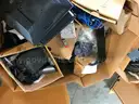 LOT OF MONITORS, KEYBOARDS, MICE AND MISC. ITEMS ON SIX PALLETS.