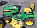 TWO JOHN DEERE RIDING MOWERS X500  (ONE RUNNING ONE PARTS)