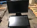 ONE BENQ GL2460-8 MONITOR, ONE PLANAR PC2485 TOUCH SCREEN MONITOR