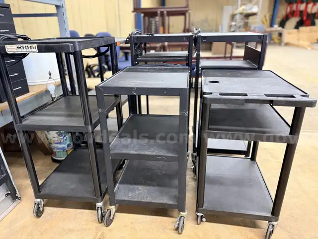Lot of 6 Media Carts