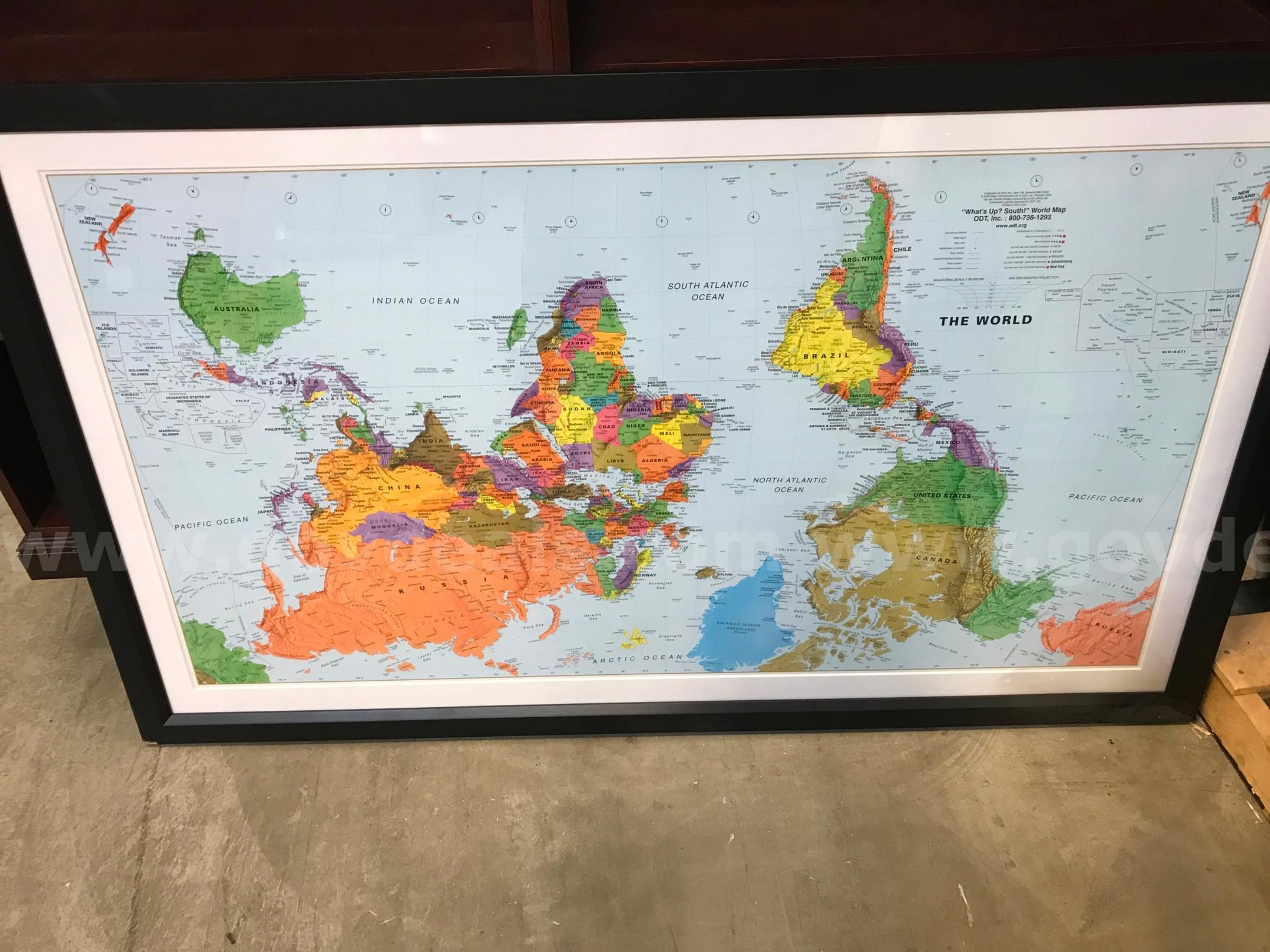 Upside Down Map Of The World GovDeals 4788 11908 1