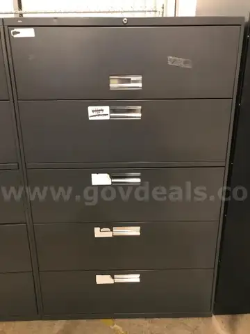 2 Large HON Metal File Cabinets