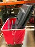Bin of Audio/Cisual Equipment (2LCDs, Power strip and 2 wall mounts)