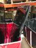Bin of Audio/Cisual Equipment (2LCDs, Power strip and 2 wall mounts)
