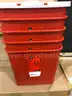 Pallet of Medline sharps container slide lid (red) 2gallon