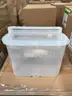 A pallet of Medegen stackable sharps-Tainers 5.4qt (clear)