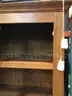 Set of 2 Wooden Glass Cabinet with LED Lights