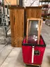 Set of 2 Wooden Glass Cabinet with LED Lights
