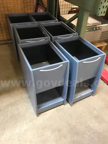 Set of 6 File-File Pedestals Cabinets