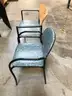 Set of 20 VERSA STANDARD STACK CHAIRS with Blue/Green Cushioned upholstery