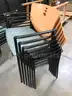 Set of 20 VERSA STANDARD STACK CHAIRS with Blue/Green Cushioned upholstery