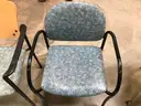 Set of 20 VERSA STANDARD STACK CHAIRS with Blue/Green Cushioned upholstery