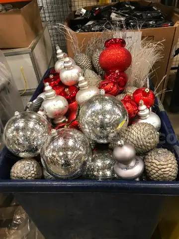 Bin of Christmas Decors