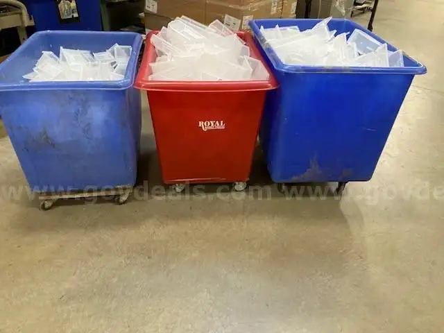 3 Bins of Stackable Containers