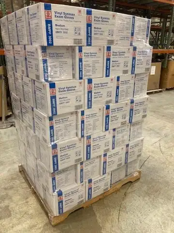 Pallet of Rubber Gloves