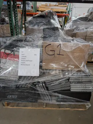 20 PALLETS OF USED COMPUTERS AND RELATED SURPLUS MARKED G