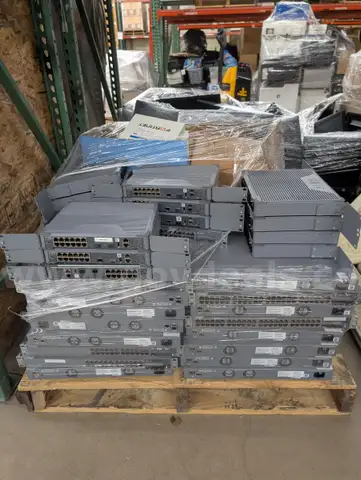 I PALLET OF USED COMPUTER RELATED SURPLUS MARKED B SINGLE. SOLD AS IS. LOOF THE PICS OVER CAREFULLY.