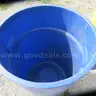Rubbermaid Yellow and Blue tall trash cans - with only 10 lids -  Lot of 27