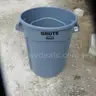 Rubbermaid Yellow and Blue tall trash cans - with only 10 lids -  Lot of 27