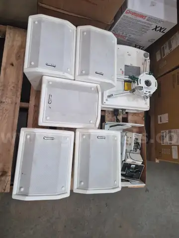 Vivitek projector with Community two-way loudspeaker system