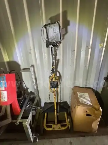 2 Floor Lights &#x26; Box of Miscellaneous Flashlights