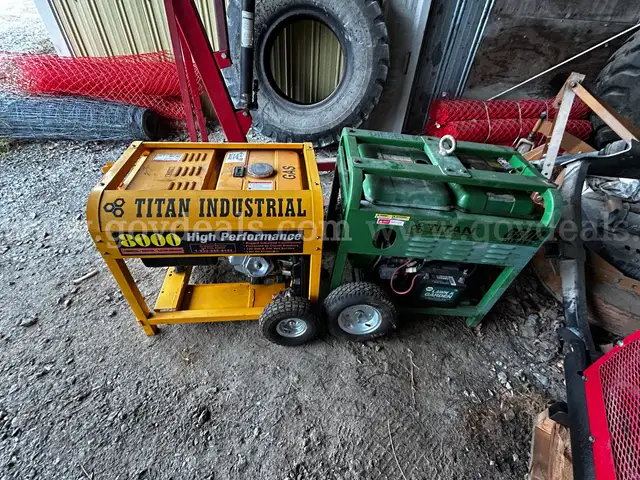 1 Lot of (2) Generators - Titan Industrial 8000 Gas and Titan 6500 Diesel