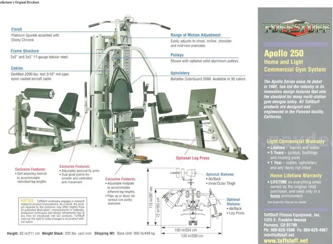 APOLLO 250 FOUR STATION HOME GYM