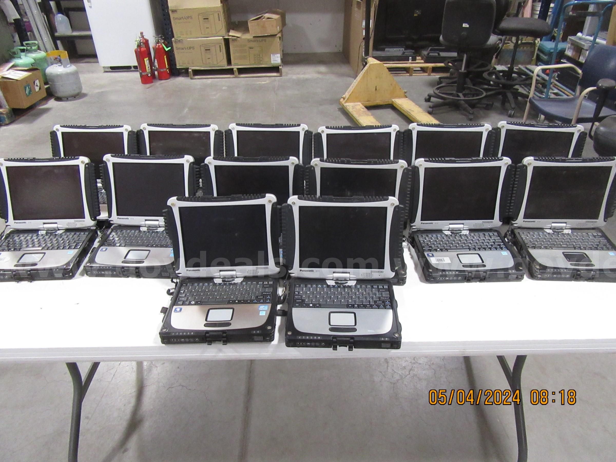 Lot of 14 Panasonic Toughbook Model CF-19 | AllSurplus