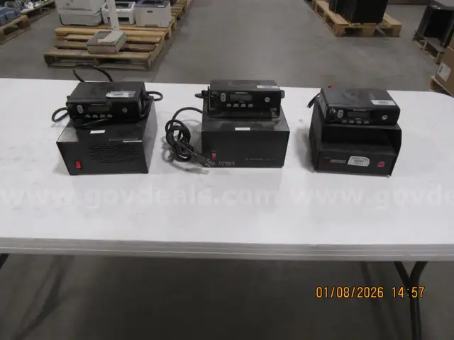 Lot of 3 Motorola PM 400 Base Radios