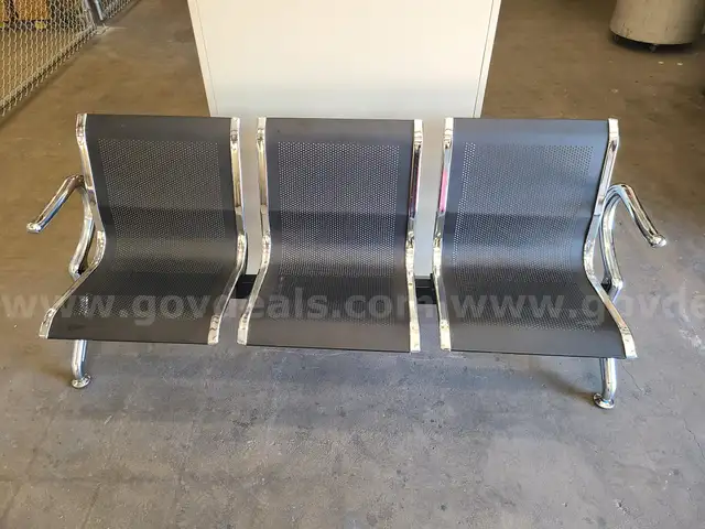 1 Metal Three Seat Bench