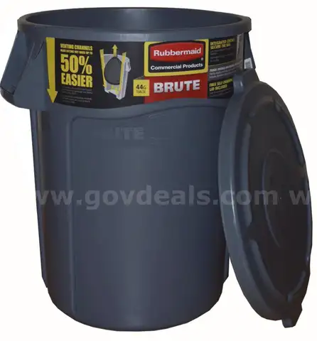 Lot of Two 44 gallon Trash Cans