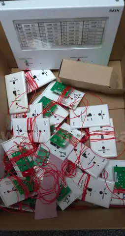 Lot of Nurse Call Wall Station Panel and 28 Pull Cords