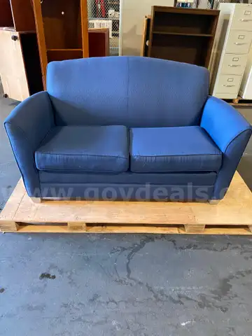 Blue Love Seat (1) Must Be Picked Up Quick!