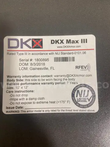 DKX Max III Armor