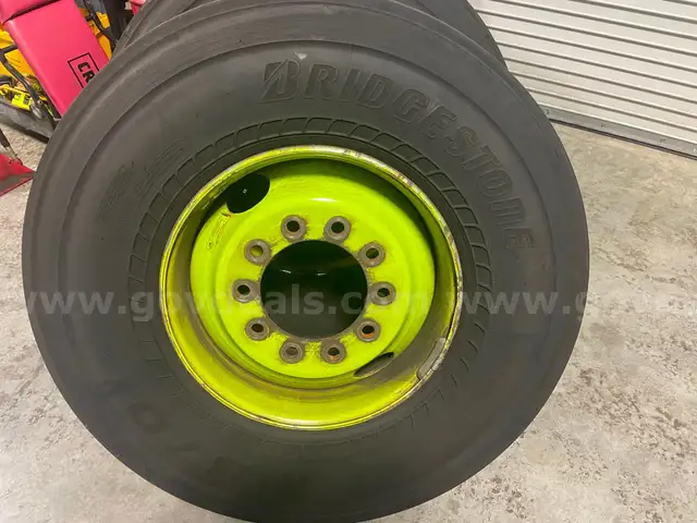 Bridgestone M870 Truck tires and steel wheels.