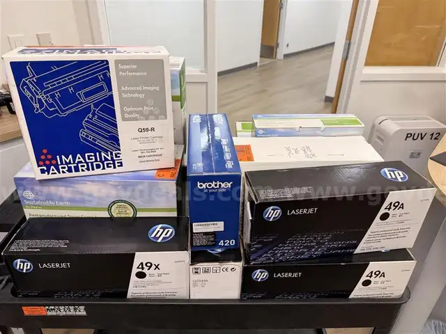 Assorted printer inks and toners