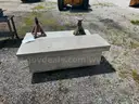 truck boxes, 2 jack stands, pallet with scrap metal
