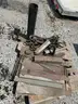 truck boxes, 2 jack stands, pallet with scrap metal