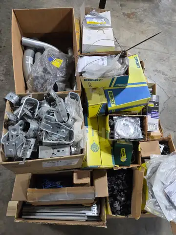 Pallet of Miscellaneous Electrical Construction Materials