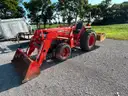 Kubota L4310HST with Kubota Lift Bucket and Massey Ferguson Box Blade Included