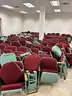 One lot of approximately 376 vintage mid-century steel theater auditorium chairs