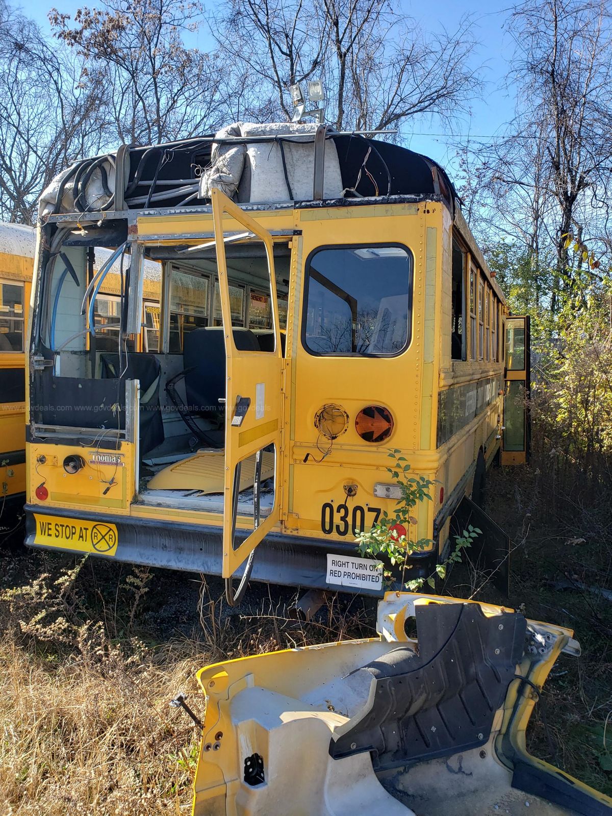 Scrap Bus. Must be towed. Missing Parts. Does not operate. | AllSurplus