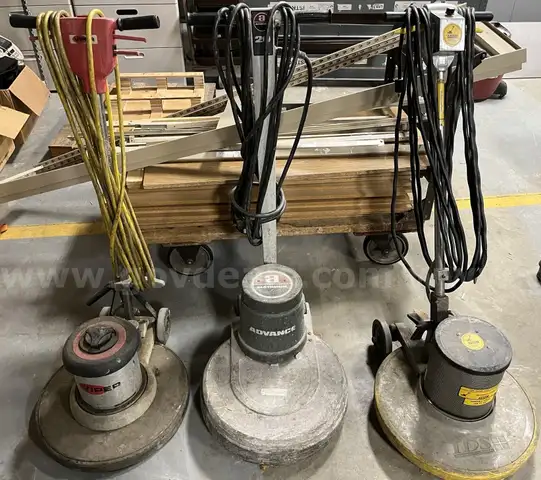 3 Rotary Floor Finishing Machines - VIPER; Advance; IDS - Being Auctioned For Parts
