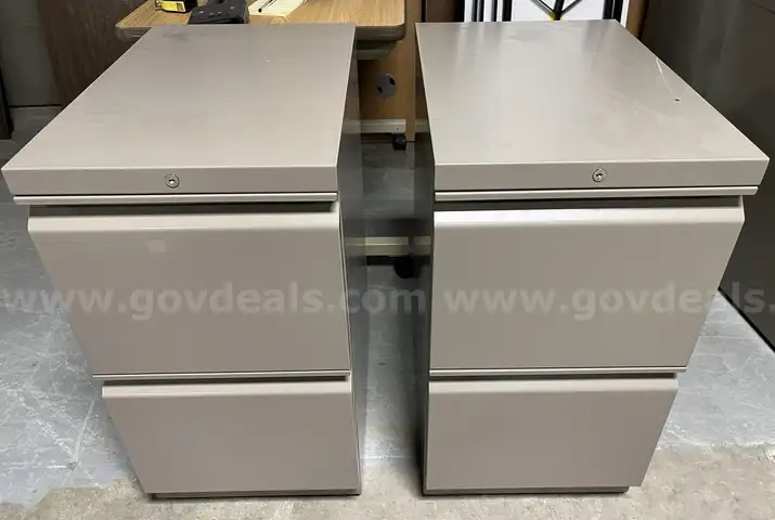 Two (2) HON 2-Drawer File Cabinets