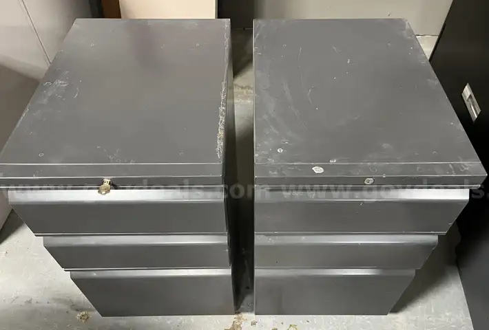 Two (2) 3-Drawer File Cabinets