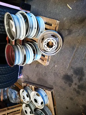 Wheels used ambulance various colors and sizes conditions.