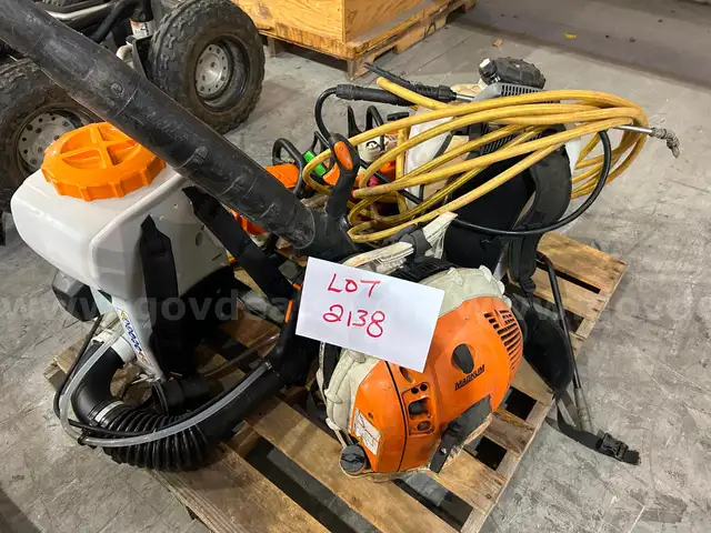 blowers, chainsaws, etc. (lot 2138) .. County